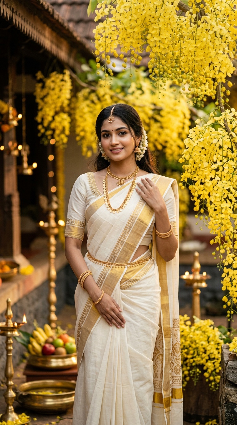 Vishu Saree Portrait